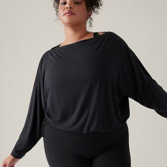 Athleta Cool Down Top In Black NWT - Picture 7 of 8